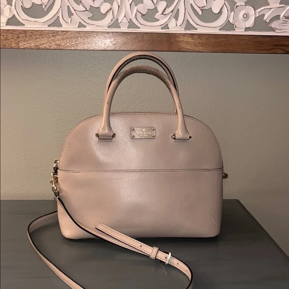 Kate Spade New York Grove Street Carli Satchel Cream / Beige Bag Purse EUC